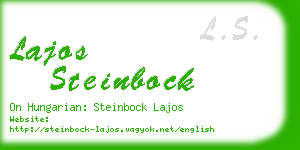 lajos steinbock business card